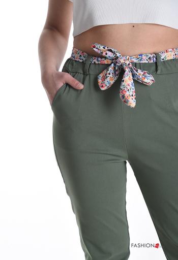 Pantalone skinny con elastico con tasche con cintura in stoffa - ph 4