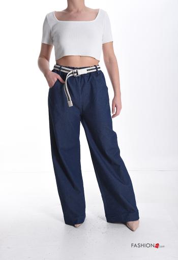 Pantalone in Cotone con cintura - ph 5