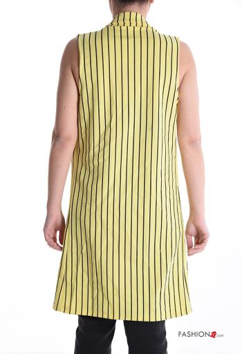 Colete pelo joelho com gola às riscas - ph 2