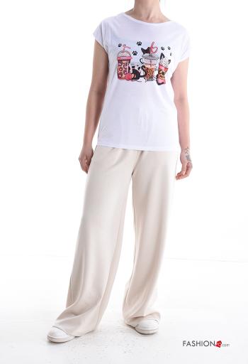 T-shirt maniche corte girocollo Fantasia animali - ph 5