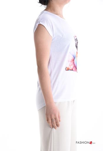 T-shirt maniche corte girocollo Fantasia animali - ph 3