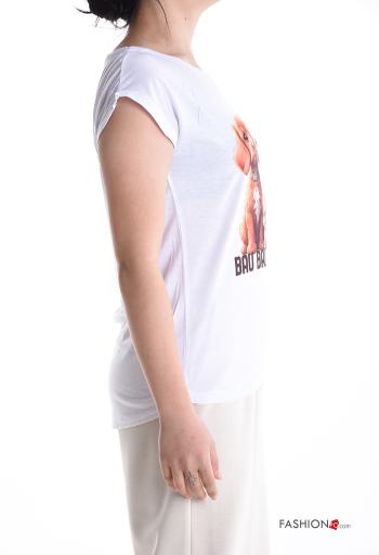 T-shirt maniche corte girocollo Fantasia animali - ph 3