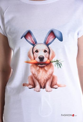 T-shirt maniche corte girocollo Fantasia animali - ph 4