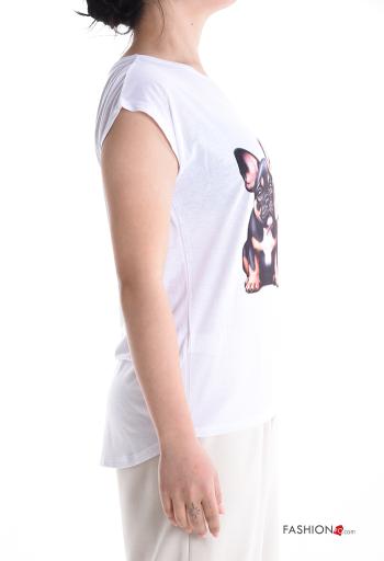 T-shirt maniche corte girocollo Fantasia animali - ph 3