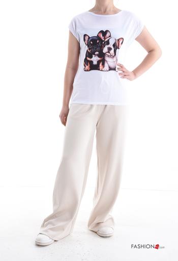 T-shirt maniche corte girocollo Fantasia animali - ph 5