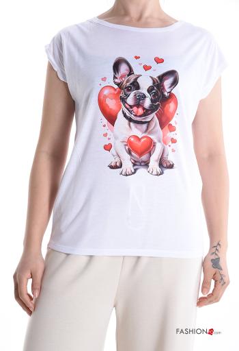 T-shirt maniche corte girocollo Fantasia animali - ph 1
