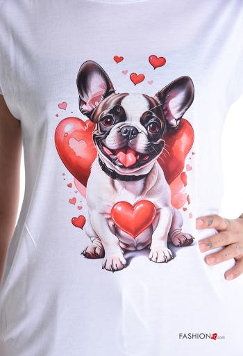 T-shirt maniche corte girocollo Fantasia animali - ph 4