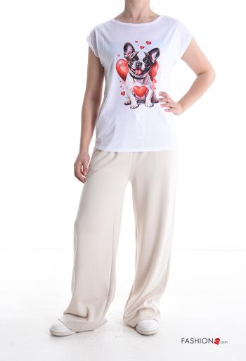 T-shirt maniche corte girocollo Fantasia animali - ph 5