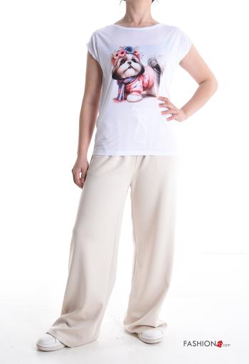 T-shirt maniche corte girocollo Fantasia animali - ph 5