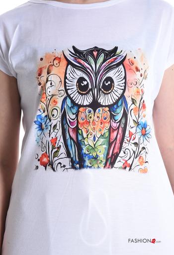 T-shirt maniche corte girocollo Fantasia animali - ph 4