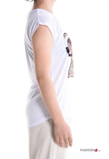 T-shirt maniche corte girocollo Fantasia animali - ph 3