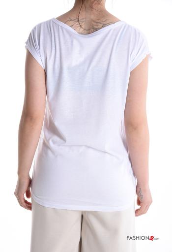 T-shirt manches courtes col rond imprimé - ph 2