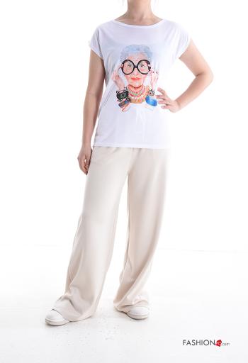 T-shirt manches courtes col rond imprimé - ph 5