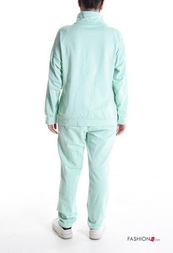 Tuta sportiva in Cotone maniche lunghe con elastico con tasche con zip - ph 2