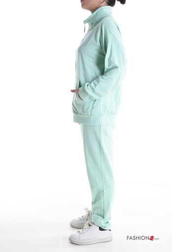 Tuta sportiva in Cotone maniche lunghe con elastico con tasche con zip - ph 3