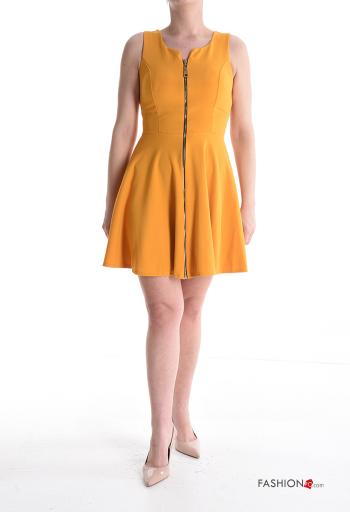 sleeveless backless mini Dress with zip