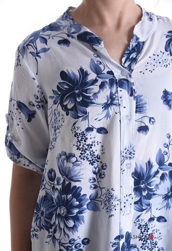 Camisa manga corta Estampado Floral con botones - ph 4
