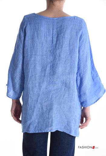 Blouse en Lin manches longues oversize col rond - ph 2