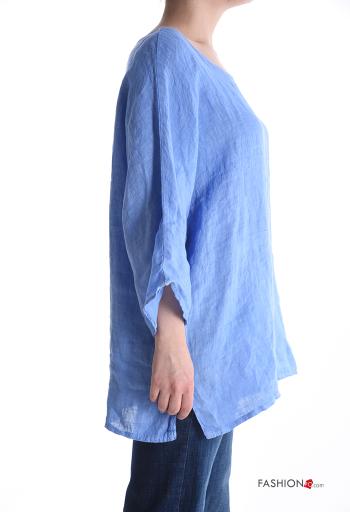Blouse en Lin manches longues oversize col rond - ph 3
