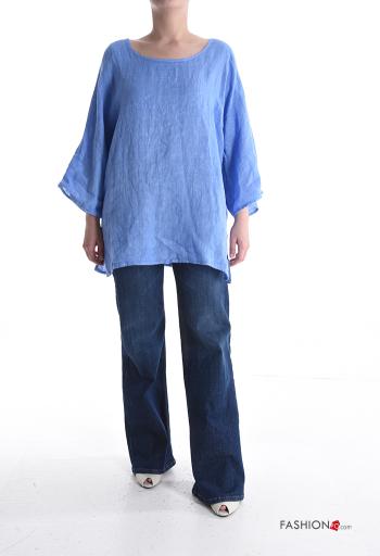 Blouse en Lin manches longues oversize col rond - ph 5