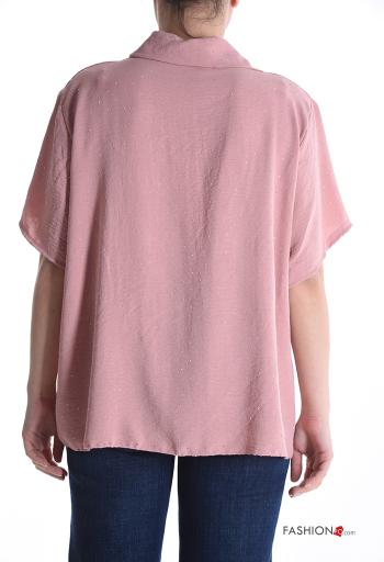 Chemise manches courtes à collet à boutons à noeud - ph 2