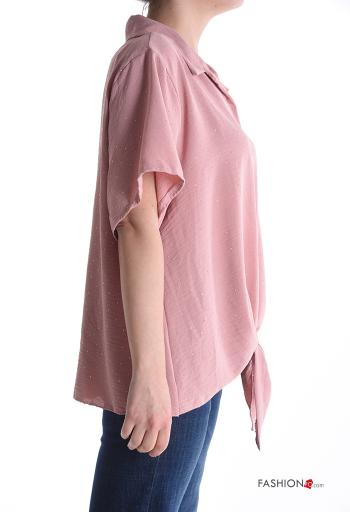 Chemise manches courtes à collet à boutons à noeud - ph 3