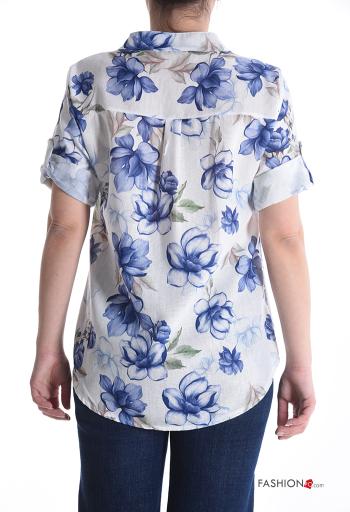 Camicia maniche corte Fantasia floreale con bottoni - ph 2