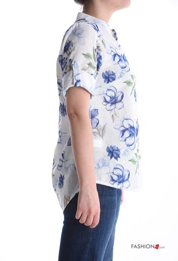 Camicia maniche corte Fantasia floreale con bottoni - ph 3