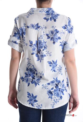 Camisa manga curta Floral com botões - ph 2