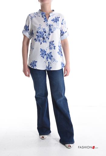 Camisa manga curta Floral com botões - ph 5