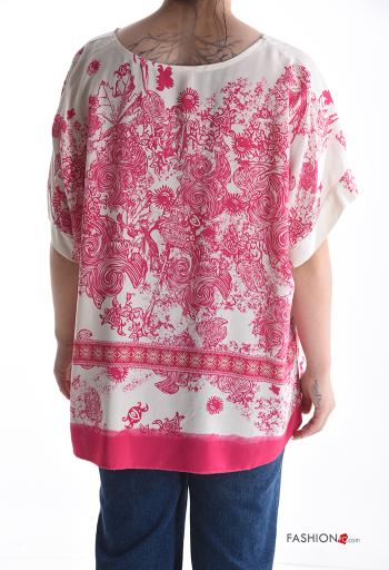 Blouse manches courtes col rond Imprimé abstrait - ph 2