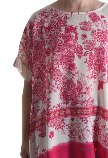 Blouse manches courtes col rond Imprimé abstrait - ph 4