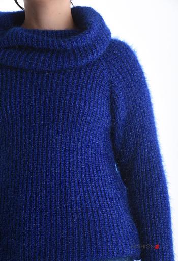 Maglione costine maniche lunghe a collo alto - ph 4