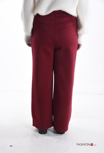 Pantalone sportivo wide leg con tasche con elastico - ph 2