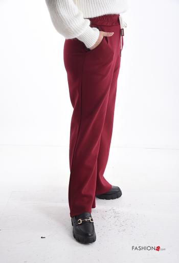 Pantalone sportivo wide leg con tasche con elastico - ph 3