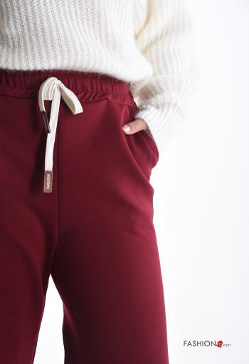 Pantalone sportivo wide leg con tasche con elastico - ph 4