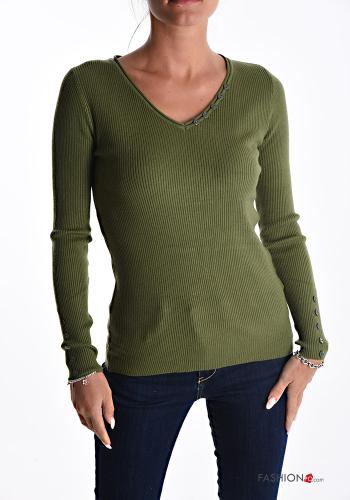 Maglione in Cotone scollo a V - ph 1