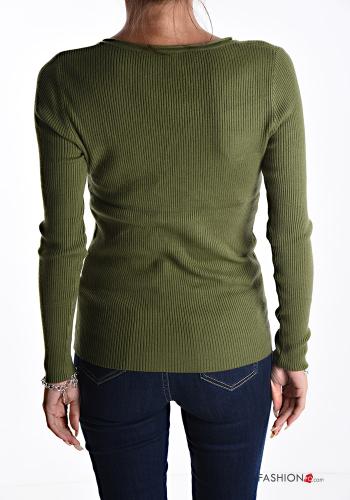 Maglione in Cotone scollo a V - ph 2