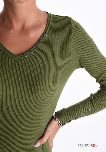 Maglione in Cotone scollo a V - ph 4