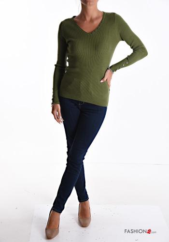 Maglione in Cotone scollo a V - ph 5