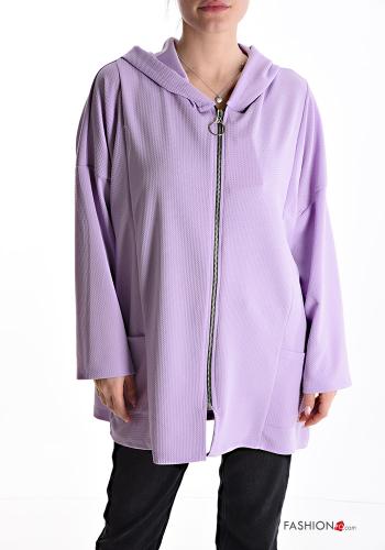 Sweatshirt avec poches à capuche avec fermeture éclair - ph 1