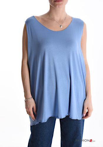 sleeveless crew neck oversized Tank-Top