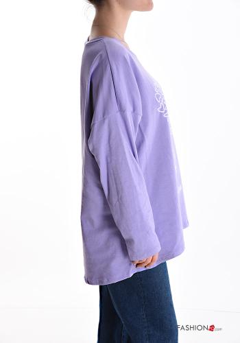 heart motif Cotton Sweatshirt - ph 3