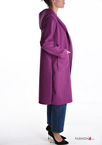 Casaco comprido com bolsos com capuz sem forro - ph 3