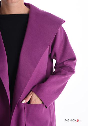 Casaco comprido com bolsos com capuz sem forro - ph 4