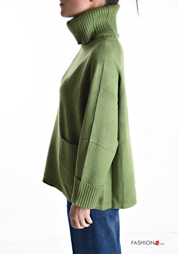Strickpullover Rollkragen- mit Taschen - ph 3