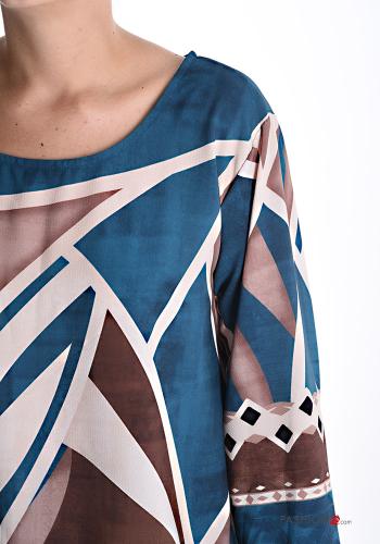 Blusa maniche lunghe girocollo Fantasia geometrica - ph 4