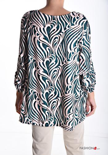 Blusa maniche lunghe girocollo Fantasia astratta - ph 2