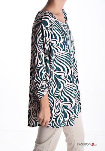 Blusa maniche lunghe girocollo Fantasia astratta - ph 3