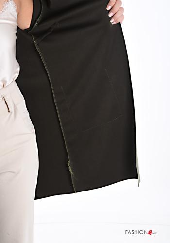 Giacca girocollo camoscio maniche lunghe con tasche senza fodera - ph 6